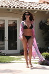 Charisma Carpenter exposed her black bikini