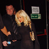 Christina Aguilera exposed her bra and panties in a sheer dress
