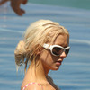 Christina Aguilera exposed her pink bikini