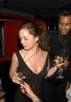 Eliza Dushku exposed her boob in a see through black dress