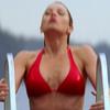 Erica Durance exposed her red bikini