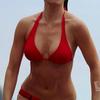 Erica Durance exposed her red bikini