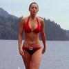 Erica Durance exposed her red bikini