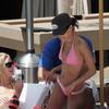 Eva Longoria exposed her pink bikini