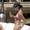 Eva Longoria exposed her pink bikini