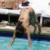 Eva Longoria exposed her pink bikini