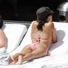 Eva Longoria exposed her pink bikini