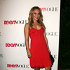 Hayden Panettiere exposed her cleavage in a red dress