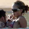 Jessica Alba exposed her brown bikini