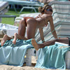 Jessica Alba exposed her brown bikini