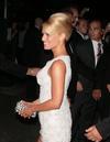 Jessica Simpson exposed her cleavage in a low cut dress