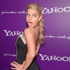 Jessica Simpson exposed in a tiny skirt
