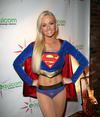 Katie Lohman exposed her bare midriff and legs in a sexy halloween costume