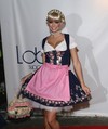 Lena Gercke exposed her cleavage in a sexy halloween costume