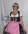 Lena Gercke exposed her cleavage in a sexy halloween costume