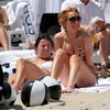 Lindsay Lohan exposed her boobs and butt in a bikini