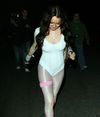 Lindsay Lohan exposed her lace bra peek and leotard in halloween costumes