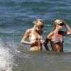 Paris and Nicky Hilton exposed their bikinis