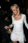 Paris Hilton exposed her boobs in a see through dress