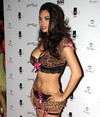 Tera Patrick exposed her cleavage and butt in a sexy halloween costume