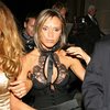 Victoria Beckham exposed her cleavage and pokies while drunk